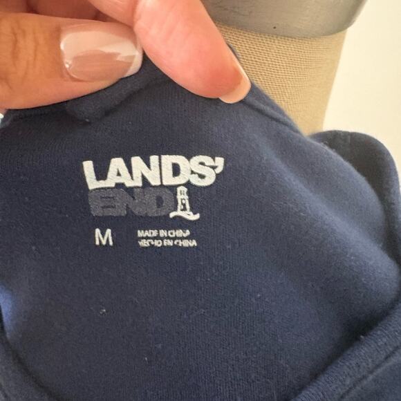 Lands' End Classic Comfy  Navy Cotton Short Sleeve T-Shirt Dress Medium - Picture 5 of 5